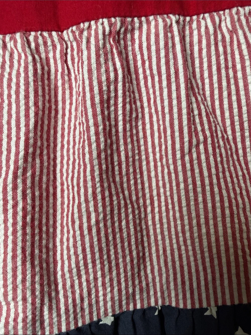 Gymboree Girls 8 Tiered Patriotic Skirt Skort Ruffles Seersucker Stars‎ Stripes